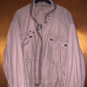 Free People Mauve Bomber Jacket